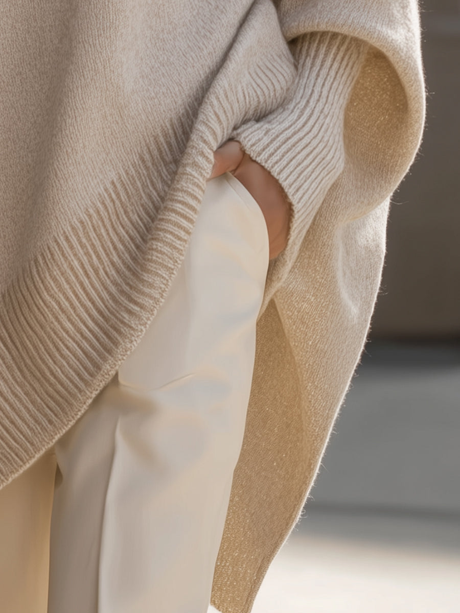 Poncho Oversize Élégance Sans Effort pour Femme